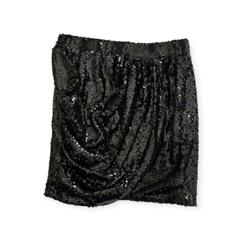 4th & Reckless Rosalind Sequin Mini Skirt Black Size L Women